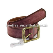 Soft Plain Genuine Leather For Man With Alloy Buckle